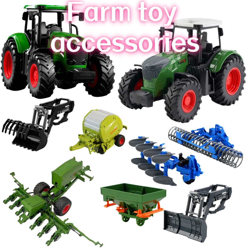 Kids Outdoor Gifts - Tractor Agrícola Inercial 1:24 con Accesorios