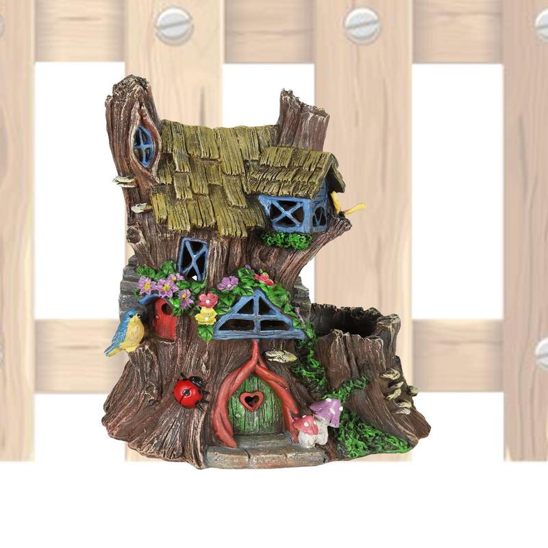 Kids Outdoor Fairy Garden - Decoración de caras de árbol para