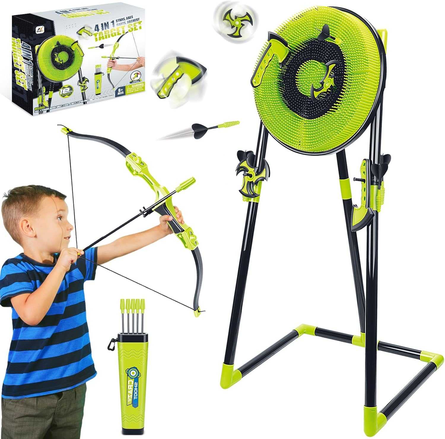 Kids Outdoor Ninja Set - Juego de objetivo de lanzamiento de