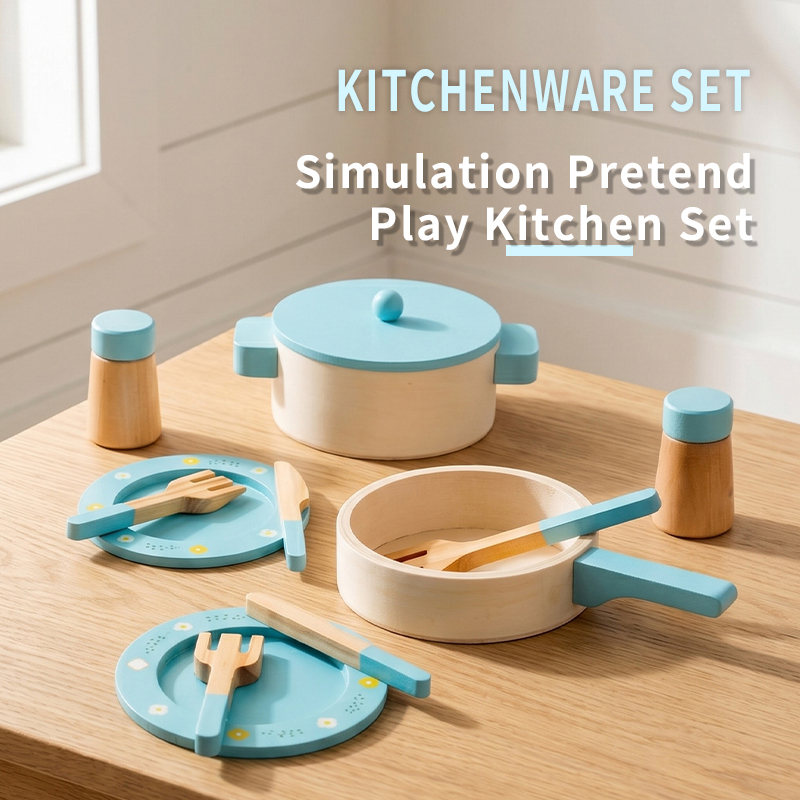 Kids Outdoor Mud Kitchen Accessories - Juego de Cocina de Madera para