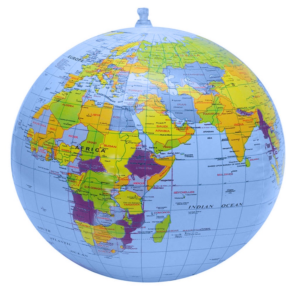 Outdoor Kids In An Inside World - Globo Terráqueo Inflable de 90 cm,