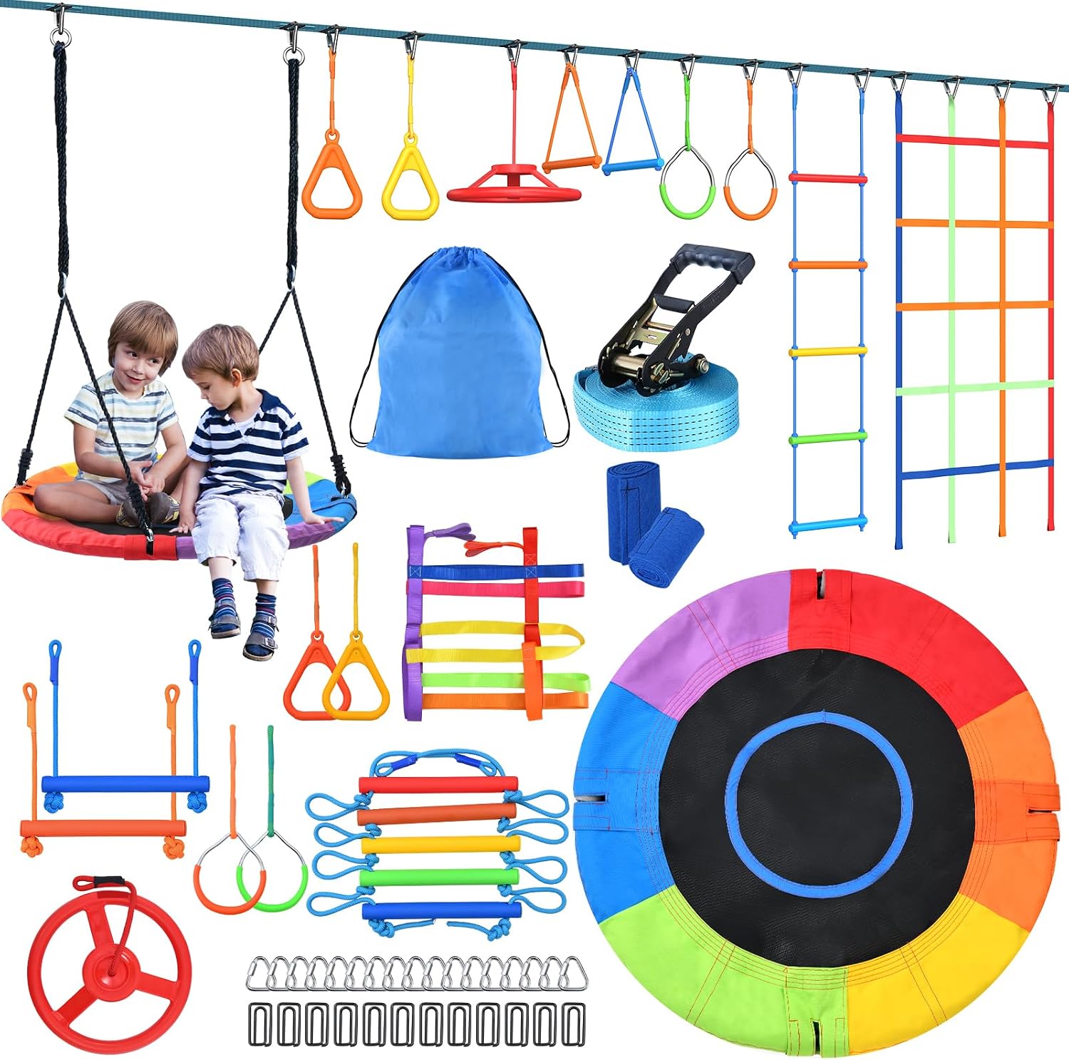 Kids Outdoor Ninja Set - Circuito de Obstáculos Ninja Warrior para