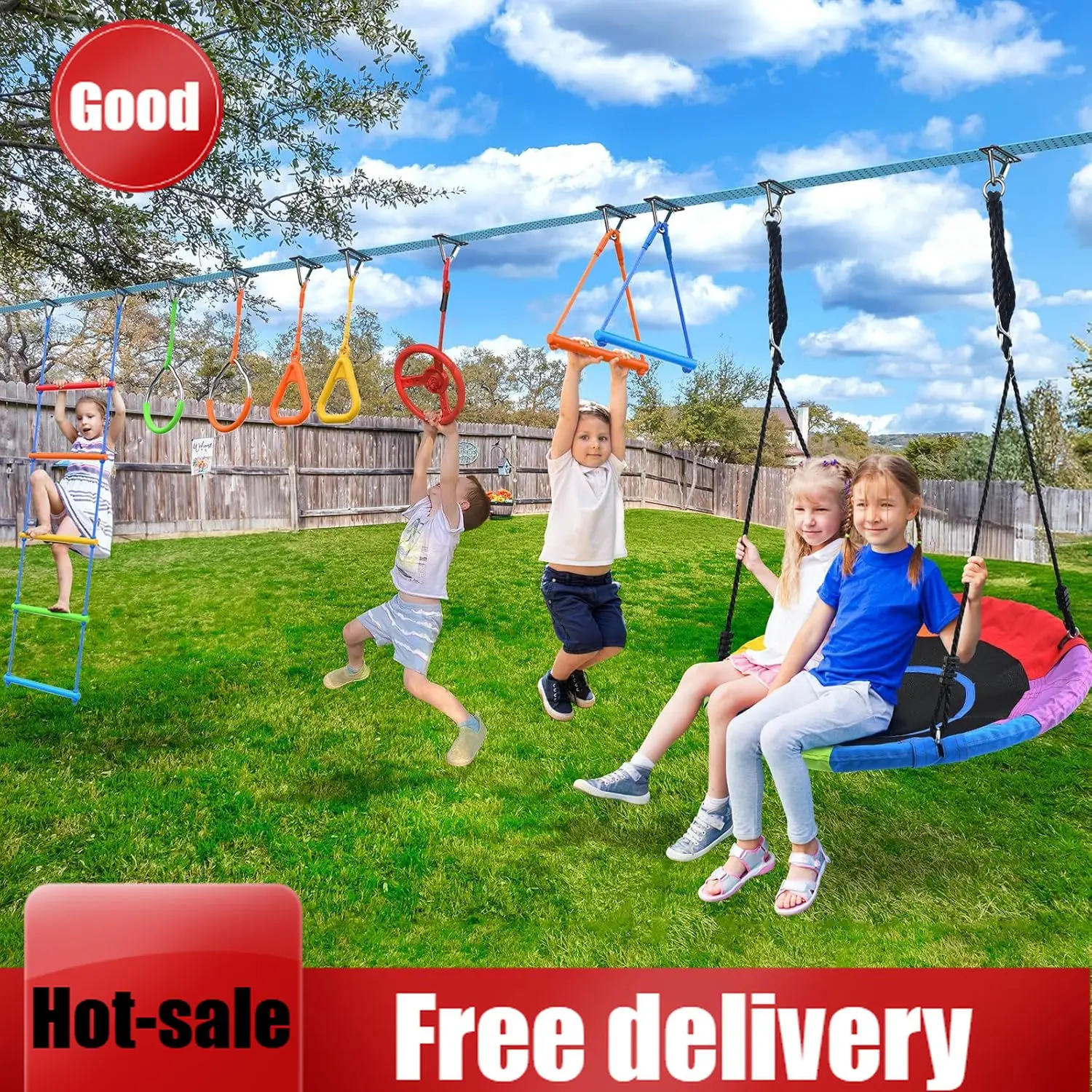 Kids Outdoor Ninja Set - Precio de oferta: Set de obstáculos