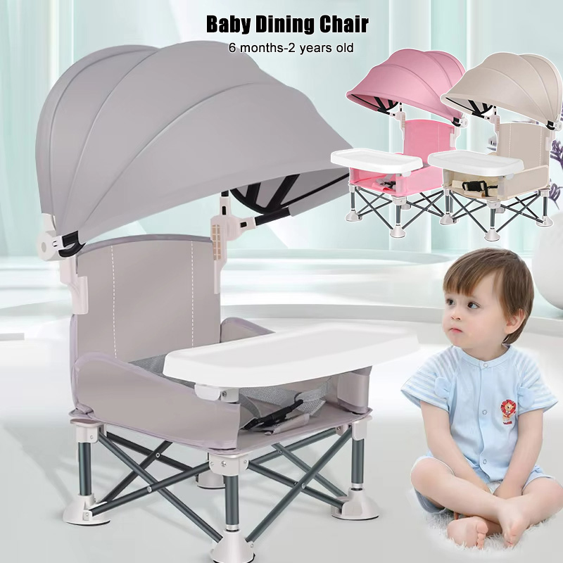Kids Outdoor Foldable Chair - Silla de comedor plegable para bebé,