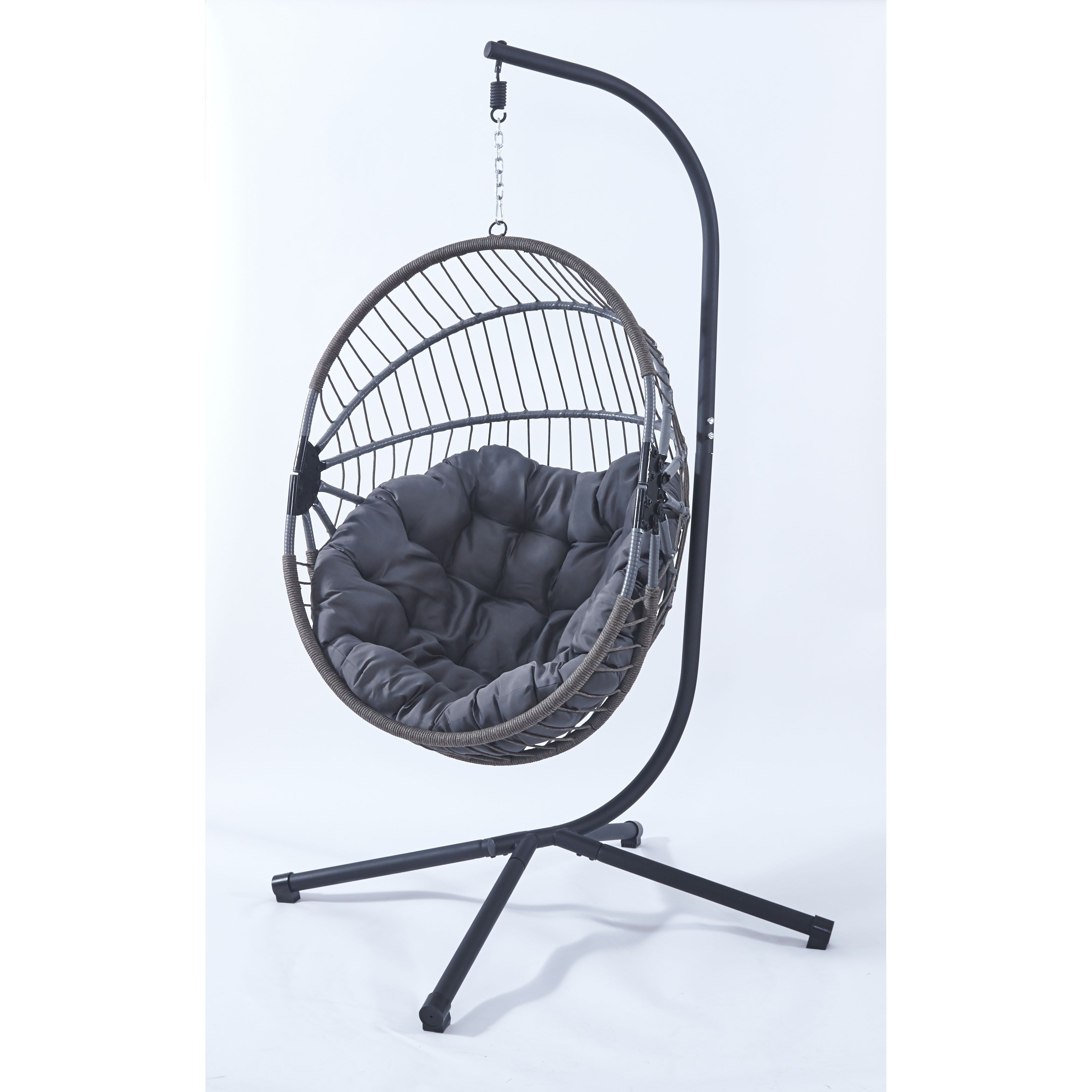Kids Outdoor Egg Chair - Silla Colgante de Mimbre para Jardín,