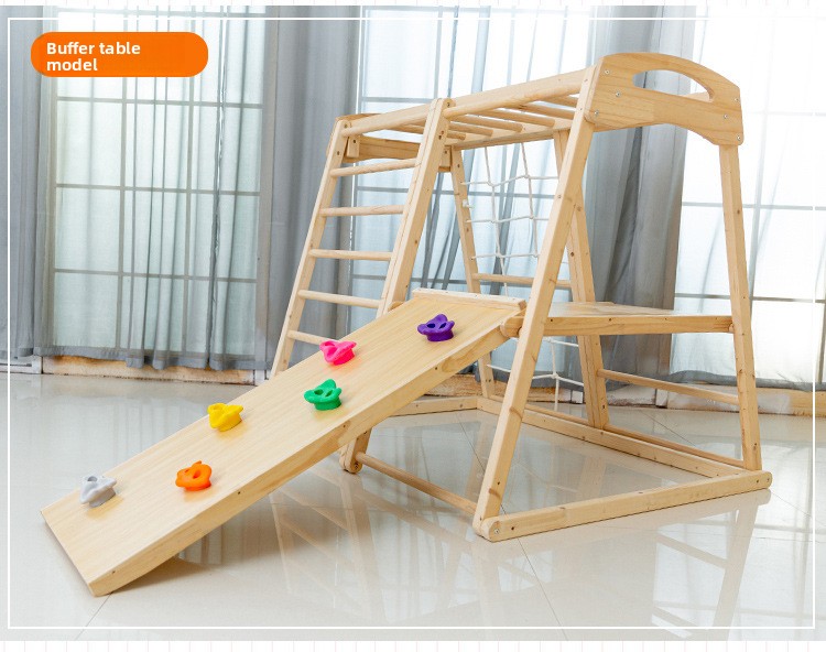 Jungle Gym niños al aire libre - Kids Outdoor Wooden Climbing Frame reseña y precio