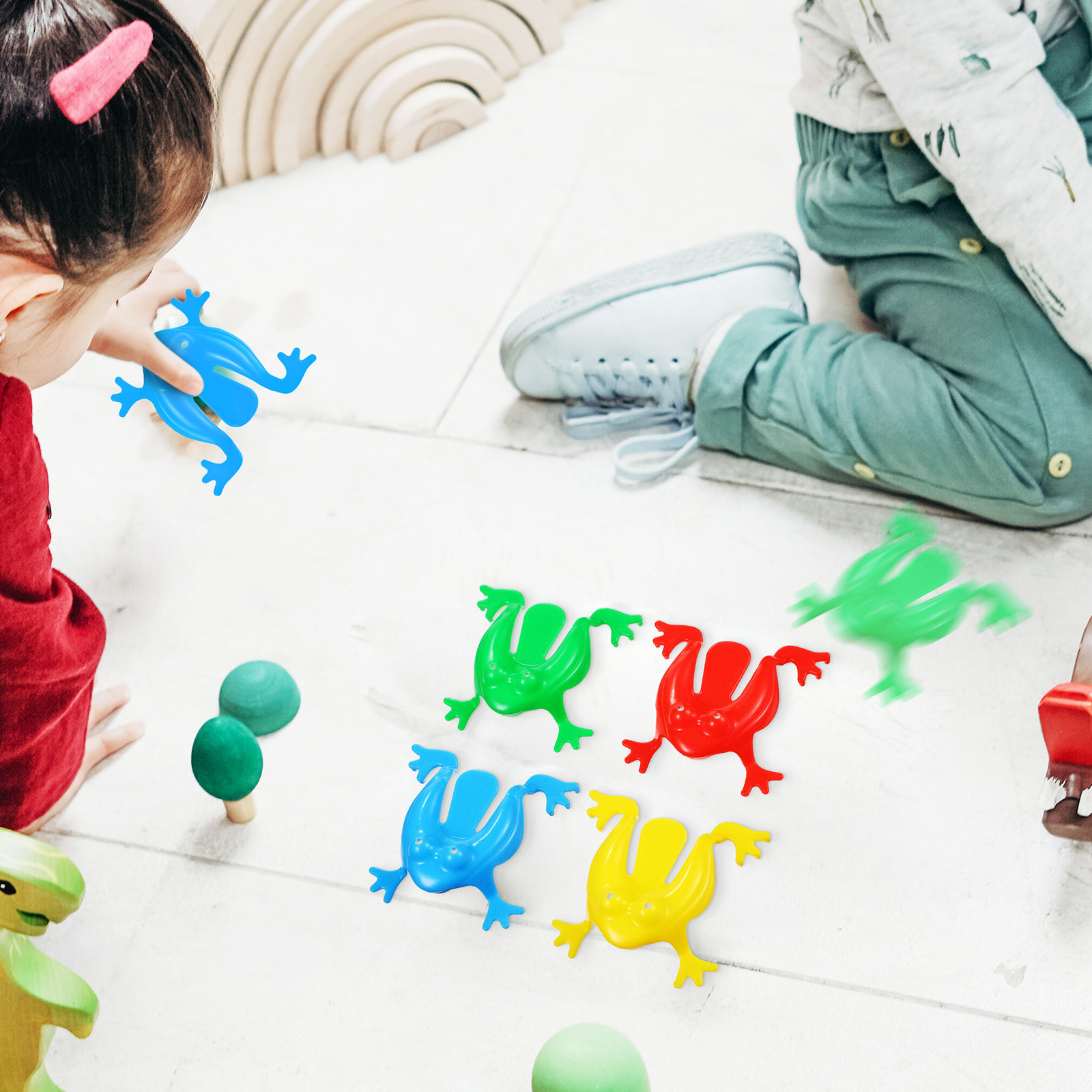 16 Piezas de Ranas Saltadoras  - Kids Outdoor Jumping Toys reseña y precio