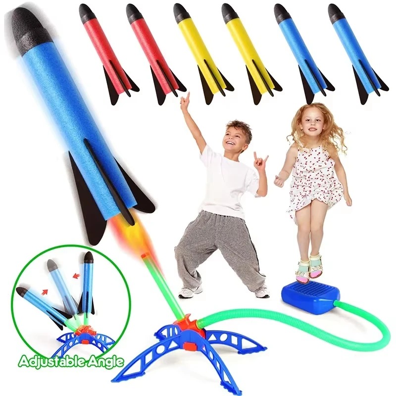 Lanzador de cohetes de aire co - Kids Outdoor Jumping Toys reseña y precio