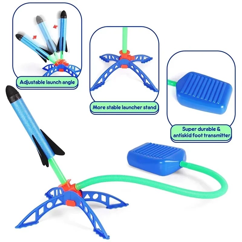 Lanzador de cohetes de aire co - Kids Outdoor Jumping Toys reseña y precio