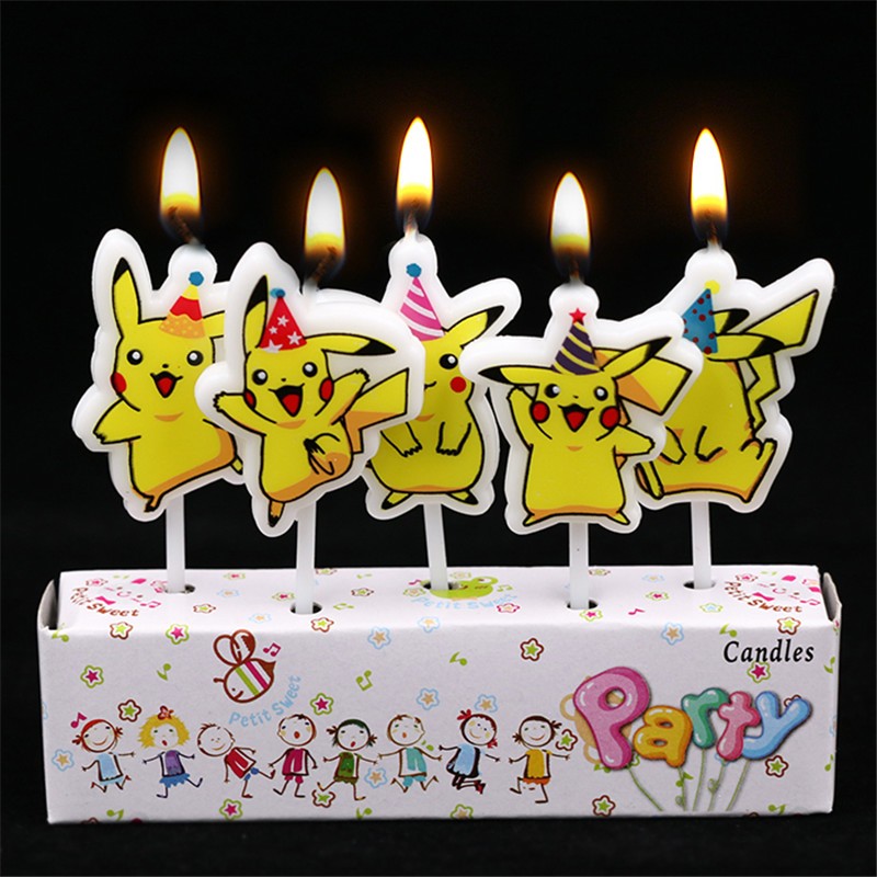 5 unids/lote Pokemon vela de p - Kids Outdoor Mud Kitchen Accessories reseña y precio