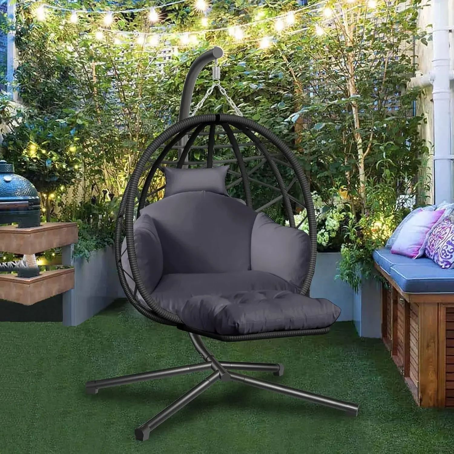 Silla Colgante Tipo Huevo con  - Kids Outdoor Egg Chair reseña y precio