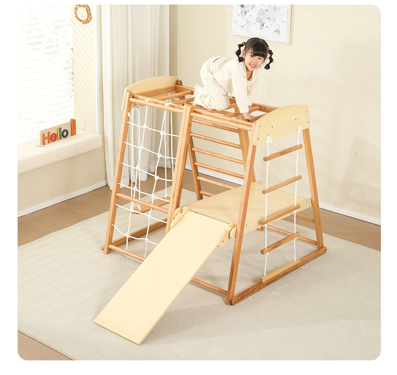 Gimnasio de escalada Montessor - Kids Outdoor Wooden Climbing Frame reseña y precio