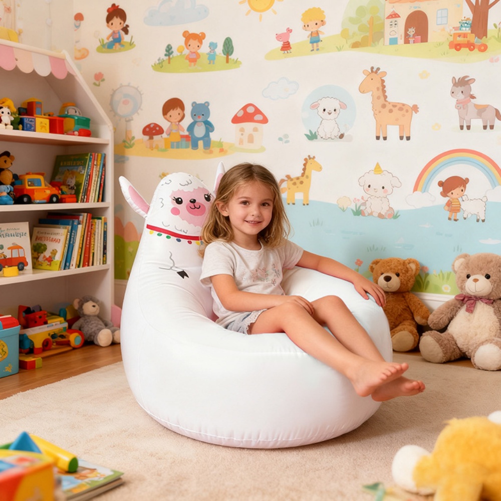 Sofá inflable de PVC con dibuj - Kids Outdoor Foldable Chair reseña y precio