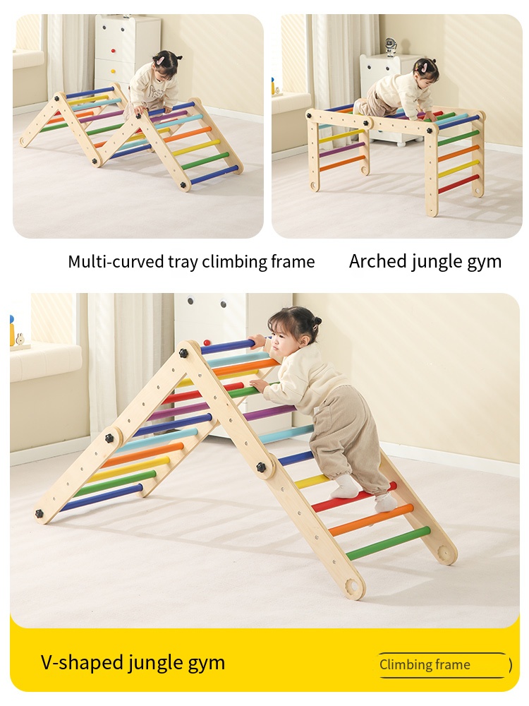 Juego de 3 Estructuras de Esca - Kids Outdoor Wooden Climbing Frame reseña y precio