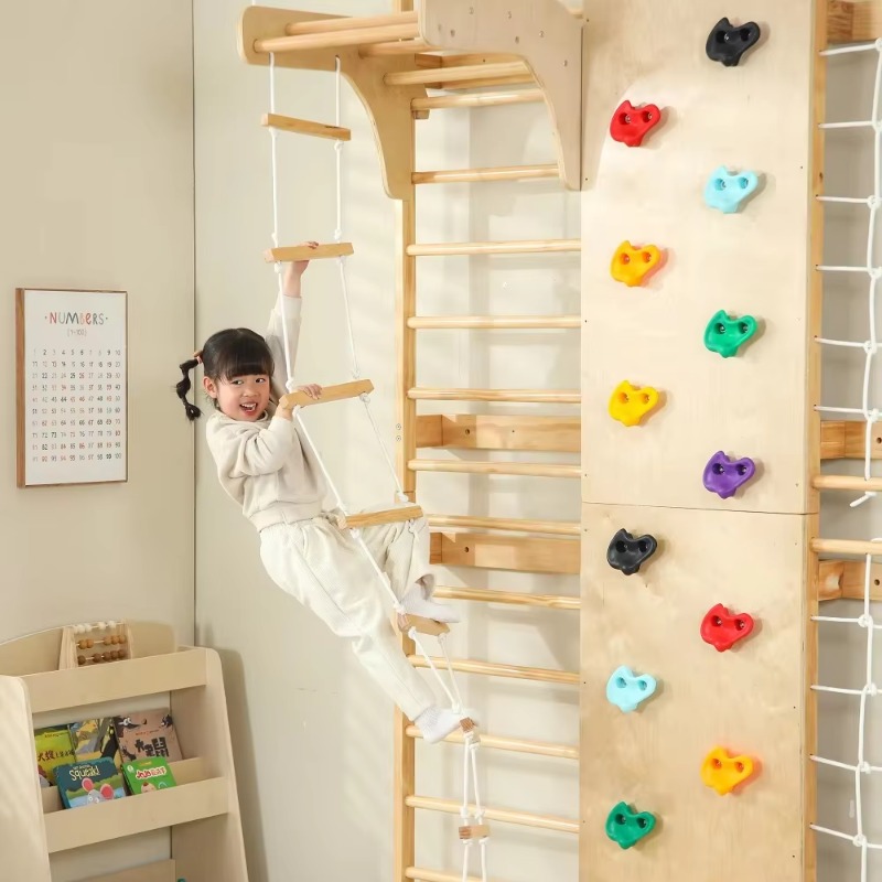 Barras de Escalada para Niños, - Kids Outdoor Wooden Climbing Frame reseña y precio