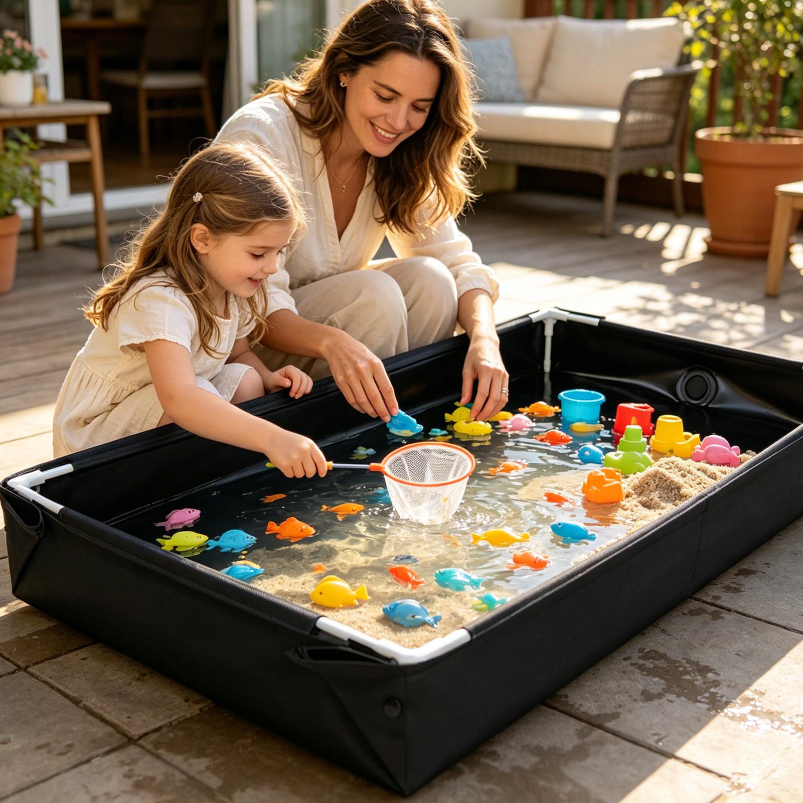 Nueva piscina de agua y arena  - Kids Outdoor Picnic Table reseña y precio