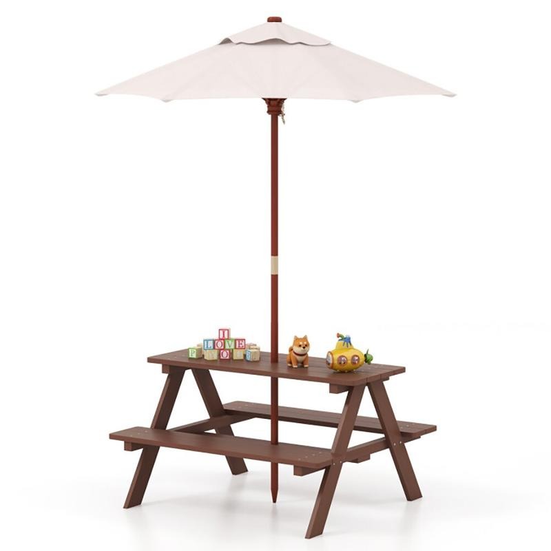 Conjunto de Mesa y Bancos de P - Kids Outdoor Picnic Table reseña y precio