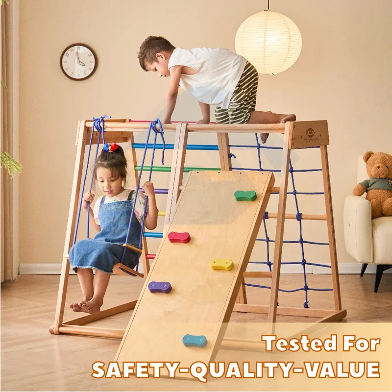 Estructura de Juego de Madera  - Kids Outdoor Wooden Climbing Frame reseña y precio